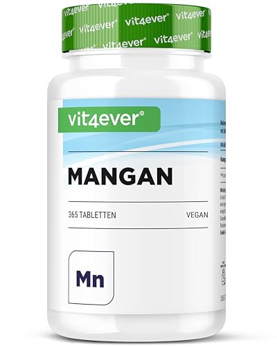 Manganeso 10 mg - 365 comprimidos para 1 año - Alta