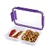 SnapLock by Progressive Split Container - Purple, SNL-1002P Easy-To-Open, Leak-Proof Silicone Seal, Snap-Off Lid, Stackable, BPA FREE