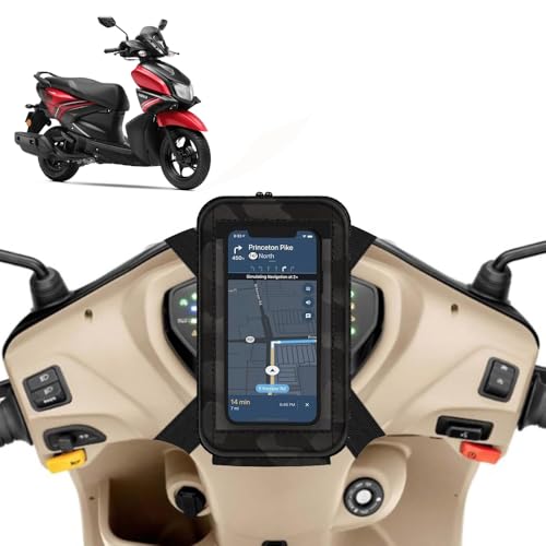 Image of Universal Mobile Holder /Stand /Mount Pouch for Scooters Scooty for RayZR 125 (Black