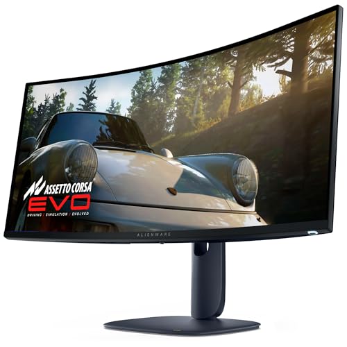 Image of Alienware 34 PC Gaming Monitor - AW3425DW, WQHD (3440x1440), 21:9 1800R Curved, 240Hz, QD OLED, 0.03ms, Compatible with NVIDIA G-Sync, AMD FreeSync Premium Pro, HDR True Black 400, USB-C, 3-Year
