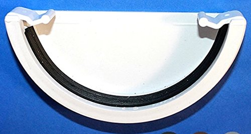 Marshall TufflexRWE1WH (White) Half Round Gutter 112mm External Stop End Cap