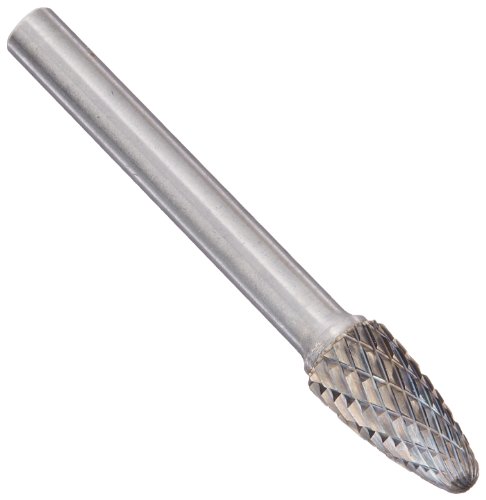Image of Drill America SF-3 Carbide Burr /Rotary File Tree Radius End Double Cut for Die Grinder 3 /8 inch Dia. x 3 /4 inch Cut Length with 1 /4 inch Shank and 6 inch Overall Length, DUL Series