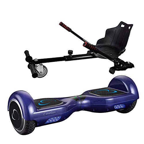 SmartGyro X2 Blue UL + Go Kart Pro Elektrische step, 6,5 inch wielen, lithium accu, robuuste en comfortabele structuur, voor kinderen en volwassenen, blauw