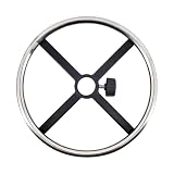 rongweiwang Base girevole per sedia rotonda universale, poggiapiedi di ricambio per sedie da design, base per sgabello da bar in acciaio inossidabile resistente, 35 cm