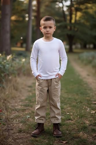 Image of Cadidi Dinos Boys Girls Long Sleeve Shirts Cotton Casual Crewneck Printed Kids T-Shirts