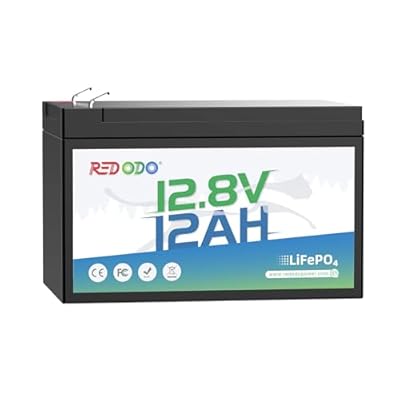 Redodo 12V 12Ah LiFePO4 Lithium Battery, Automotive Grade Cells, 4000 Deep Cycles, 3.2lbs Ultra-Lightweight, BMS Protection, 12V Deep Cycle Battery Perfect for Home Outdoor Marine Use