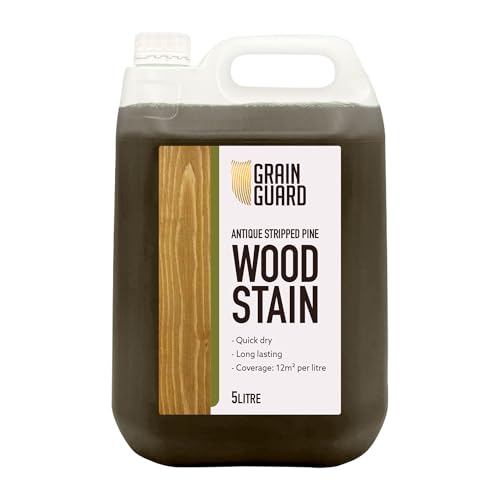 GRAIN GUARD Tinte para Madera | PINO DECAPADO ANTIGUO | 5 Litros | Base de Agua y Bajo Olor | Ecológico y No Tóxico | Tinte para Muebles de Interior | Fácil Aplicación | Secado Rápido