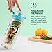 Live Infinitely Fruit Infuser Water Bottle - Featuring a Full Length Infusion Rod, Flip Top Lid, Dual Hand Grips & Recipe Ebook Gift - Fruit Infused Water Bottles (Bright Teal, 32 oz)