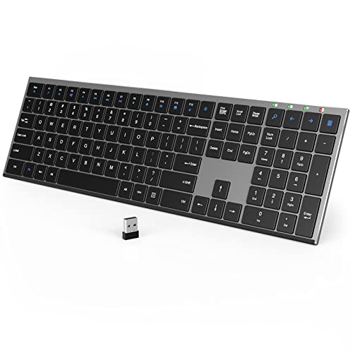 Wireless-Keyboard-Trueque-Full-Size-Ultra-Slim-Keyboard-Silent-Keys-24-GHz-Wireless-Ergonomic-USB-Computer-Keyboard-with-Number-Pad-for-Laptop-Windows-PC-Desktop-Mac-Grey
