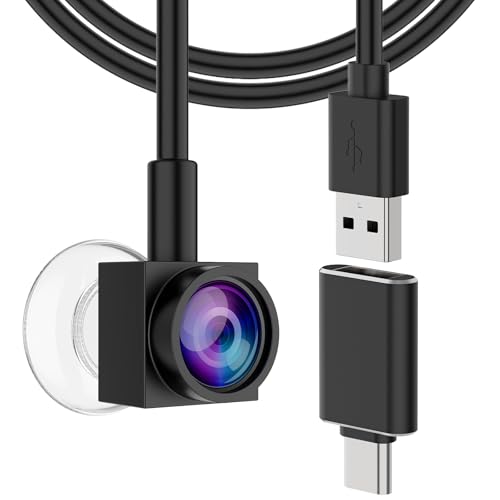 Uyissykia Eye Contact Webcam 1080P Auto Focus with Suction Cup of Center Screen, Web cam with Noise-Cancelling Microphone for PC and Laptop,Plug & Play USB Webcam for Zoom/Teams/Streaming