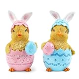 Dimensione perfetta: la dimensione della statuetta di resina di pollo di primavera è di 14 * 8 * 8 cm. La dimensione della statuetta di pollo di Pasqua è perfetta come decorazione del desktop, aggiungendo una forte atmosfera festiva alle vostre riunioni di famiglia e agli eventi a tema primaverile