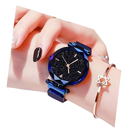 Acnos® Premium Black Round Diamond Dial with Latest Generation Blue Magnet Belt Analogue Watch for Women Pack of - 1 (DM-BLUE09) (B0842WNMCZ) Amazon Price History, Amazon Price Tracker