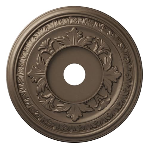 Image of 22 inchOD x 3 1 /2 inchID x 1 inchP Baltimore Thermoformed PVC Ceiling Medallion (Fits Canopies up to 7 3 /4 inch), UltraCover Satin London Grey