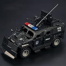 Military Vehicles Building Blocks Sets Compatible with Lego, Military Armored Vehicle Set, Army Model Kit, STEM Toys for Boys, Kids, and Teens Ages 8-14 Black