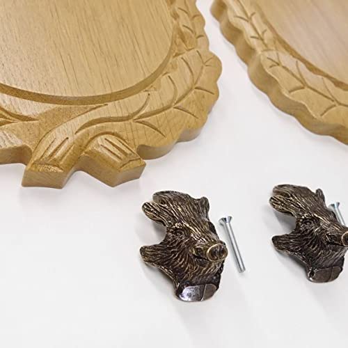 GTK Oferta 3 placas de cuña talladas de roble claro AF 16 cm con 3 cabezas de cuñas, portada grande, tabla de cuñas, cartel para trofeos