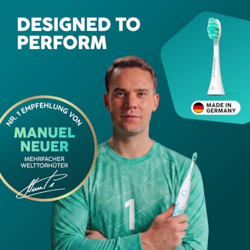 happybrush® Aufsteckbürsten für elektrische Schall-Zahnbürste Eco VIBE 3 - Weiß/Mint - 9 Stück – Ansicht 2
