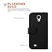 Yousave Accessories Samsung Galaxy S4 Case Black PU Leather Wallet Cover