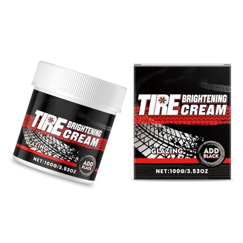 ZYHARUKO Soin des pneus automobiles fait briller 100 g Crème nettoyante et brillante pour améliorer l'apparence pour l'entretien quotidien et la crème de détails