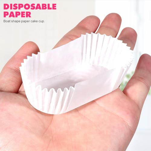 Moldes cepillados ovalados Ciieeo de papel para magdalenas y muffins, 2000 unidades 8