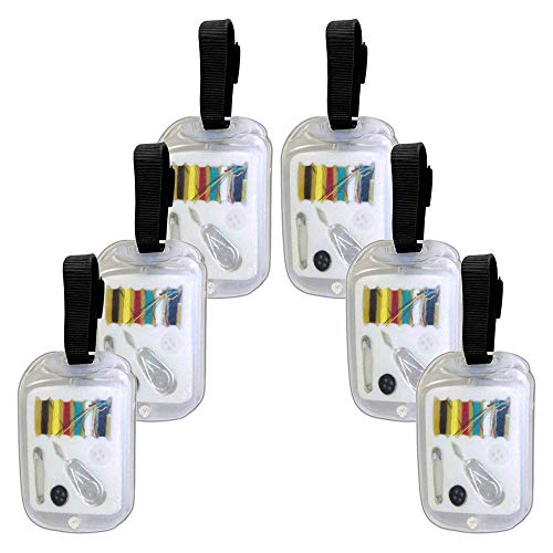 Luggage Tags, Sewing Kit, Luggage Tags for Women, Emergency Mending, Travel Bag Suitcase Identification, Clear - #LT101 - Set of 6