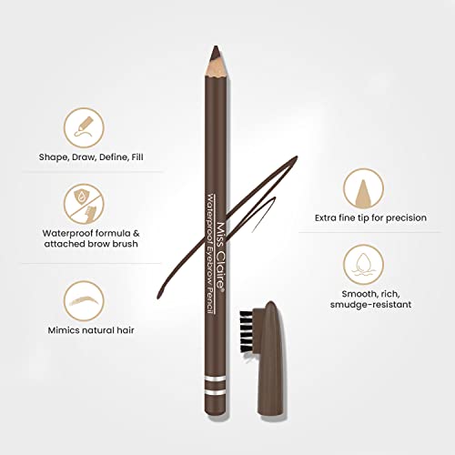 Image of Miss Claire Waterproof Eyebrow Pencil 03 Medium, Brown