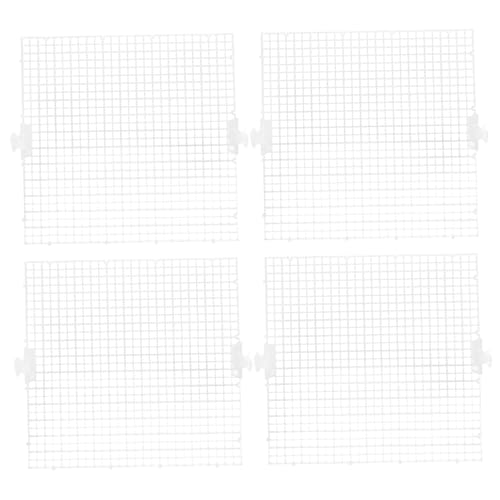 BESPORTBLE 8個 水槽 板 水槽フィルター フィン 水族館の な接着剤 水族館ネット 小さな 魚の仕切り クリーナー トヨク グリッドグラス パイプ 塩ビ Transparent