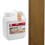 Sensio Home Natural Oak Wood Stain Big Value 1L Size Water Based Non Toxic Environmentally Friendly Wood Dye Indoor and Outdoor Furniture Wood Timber Skirting Doors Fence