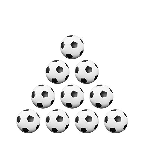 CIGOCIVI 10-Pack Foosballs Table Games Replacement Balls Mini Black and White Tabletop Soccer Balls (22mm/0.8in)