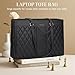 RAINSMORE Laptop Bag for Women 15.6 Inch Work Tote Bags Leather Laptop Tote Professional Laptop Purse Computer Handbag Womens Briefcase Tote with Clutch for Teacher Office Travel, Black