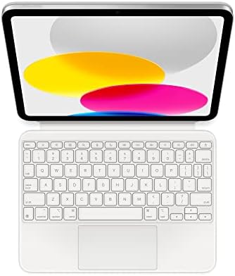 Apple Magic Keyboard Folio: iPad Keyboard and case for iPad (A16 and 10th Generation), Detachable Two-Piece Design that attaches magnetically, Built-in trackpad, US English – White