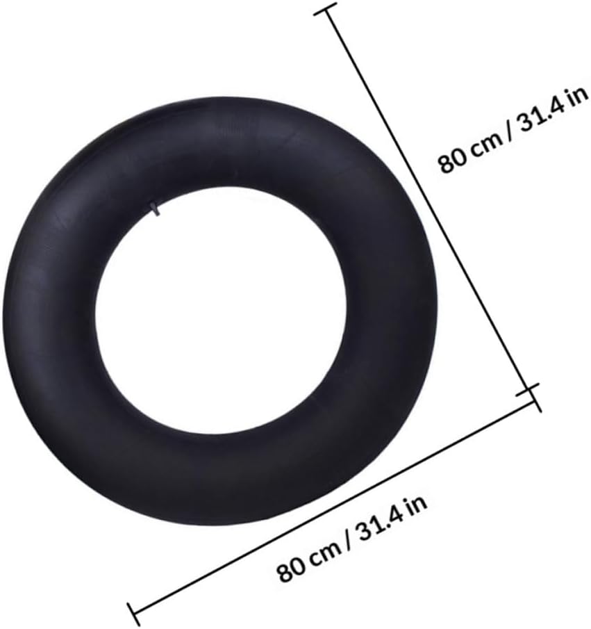 Toyvian Thickened 80cm Inflatable Snow Sled Inner Tube with Butyl Rubber, Sturdy Ski Ring for Winter Outdoor Snow Tubing and Sledding