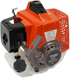 Motore Benzina 63cc 2 tempi universale per decespugliatore, 8500 giri/min 2 tempi Motore di ricambio fino a 70 minuti di autonomia, 3HP per tosaerba, tagliasiepi, serbatoio da 1L - Hadwigger