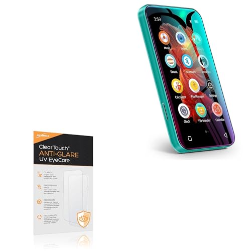BoxWave Screen Protector Compatible with TIMMKOO Q3E MP3 Player - ClearTouch Anti-Glare Anti-UV EyeCare (2-Pack), Filters Out Harmful Blue Light Reduce Fatigue