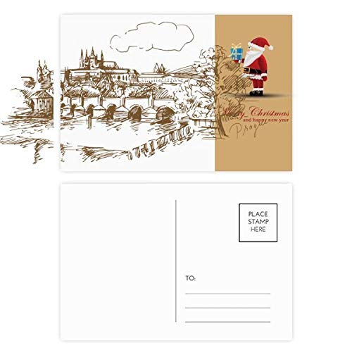 Cartes postales de Père Noël de collection Charles Bridge Prague
