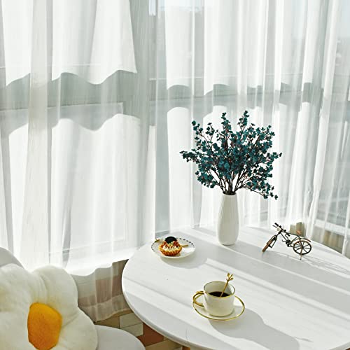 Mandy's Teal Artificial Baby’s Breath European Flowers 6 Bundles Silk Gypsophila with Bendable Stems for Valentine's Day and New Year Centerpiece Wedding Decor and Table Arrangements