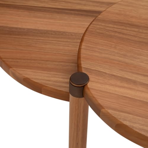 Image of Leick Home Redonda Bay Round End Table, Natural Jequitiba