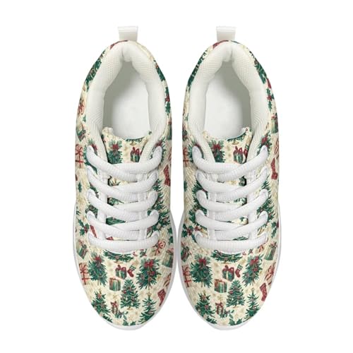 Christmas Running Shoes for Kids Boys Girls Breathable Tennis Shoes Lightweight Fashion Sneakers for Walking Running Athletic Sports for Little Kid US11.5-13/Big Kids US1-33