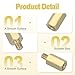 PATIKIL M2.5 x 8+3 mm Female Thread Hex Brass PCB Standoff, 50 Pcs for FPV Drone Quadcopter PCB Motherboard Steel Screw Nut Set Computer Electrical, Gold