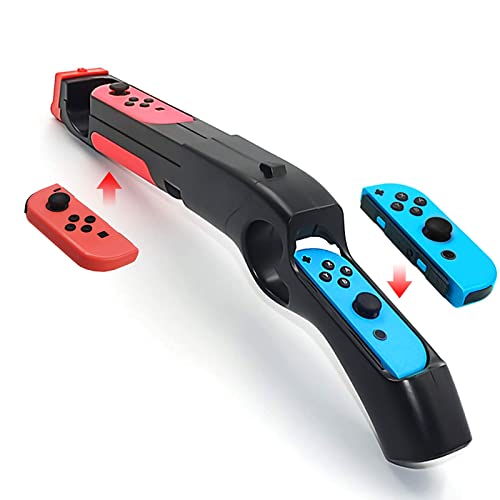 Image of Game Gun Controller for Nintendo Switch OLED v1 /v2 Hunting Game,Handle Grips Compatible for Joy con First Person Shooting Games,Gunshot Controller Adapter Real Virtual Game Challenge Family & Friends