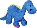 goDog Dinos Bruto Tough Plush Dog Toy with Chew Guard Technology, Blue, Large