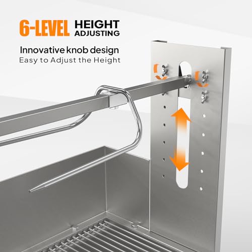 ROVSUN-Rotisserie-Grill-Kit-176-Lbs-Capacity-Electric-Rotisserie-Grill-Pig-Lamb-Spit-Roaster-Stand-wLockable-Wheels-Wind-Baffle-Adjustable-Height-BBQ-Spit-Rod-for-Outdoor-Party-Camping-46 ROVSUN Rotisserie Grill Kit 176 Lbs Capacity Electric Rotisserie Grill Pig Lamb Spit Roaster Stand wLockable Wheels Wind Baffle Adjustable Height BBQ Spit Rod for Outdoor Party Camping 46