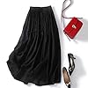 Flowy Cotton Linen Skirt for Women High Waist Draw... #3