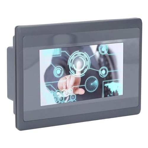 Image of PLC HMI, All in One Touch Screen Industrial Control Panel with 4.3in TFT LCD Display 480x272P Resolution 32 Bit ARM9 Processor for PLC Automation Systems