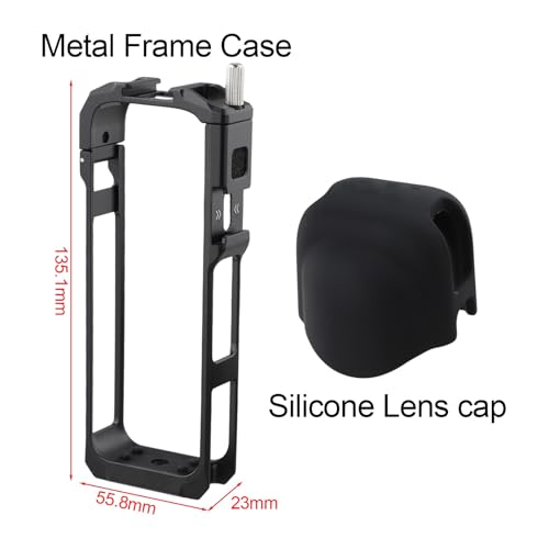 NiuLumea Marco protector de aluminio con liberación rápida, zapata fría integrada, agujero de rosca de 1/4 pulgadas y cubierta de lente de silicona - imagen 3