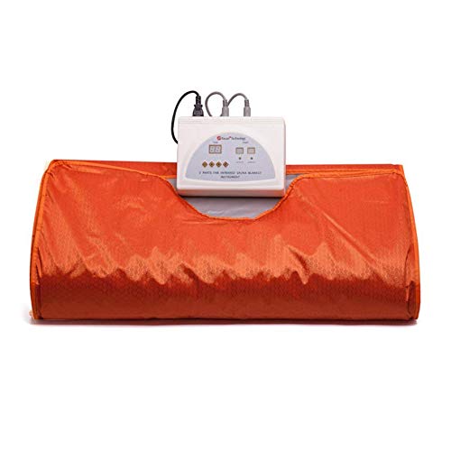 TTLIFE Body Shaper Weight Loss 2 Zone Controller Sauna Slimming Blanket Professional Detox Therapy Anti Ageing Beauty Machine 110V (Orange)