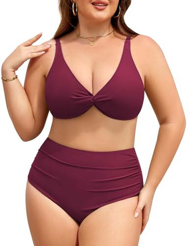 Svanco Bikini Damen Set Große Größen Bauchweg High Waist Bikinis...