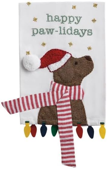 Mud Pie Christmas Pawlidays Dog Dangle Towel