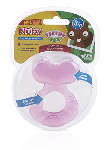 Image of Nuby Silicone Teethe-EEZ Teether with Bristles, Includes Hygienic Case (Pack of 48)