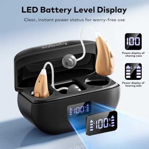 Image of OTC Hearing Aids for Seniors & Adults, Hearing Aids with Noise Cancelling and 5-Level Volume Control, Hearing Amplifier with Ergonomic Comfort Fit, Easy to Use and Delivers Clear Sound