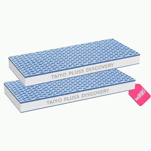 Image of Taiyo Pluss Discovery 8D Aquarium Filter Sponge Pad - 50 x 11 cm (2 Pack) | 8-Layer Reusable & Washable Fish Tank Filter Media | Cut to Fit Sponge for Clear Water | for Top Aquarium & Pond Filters